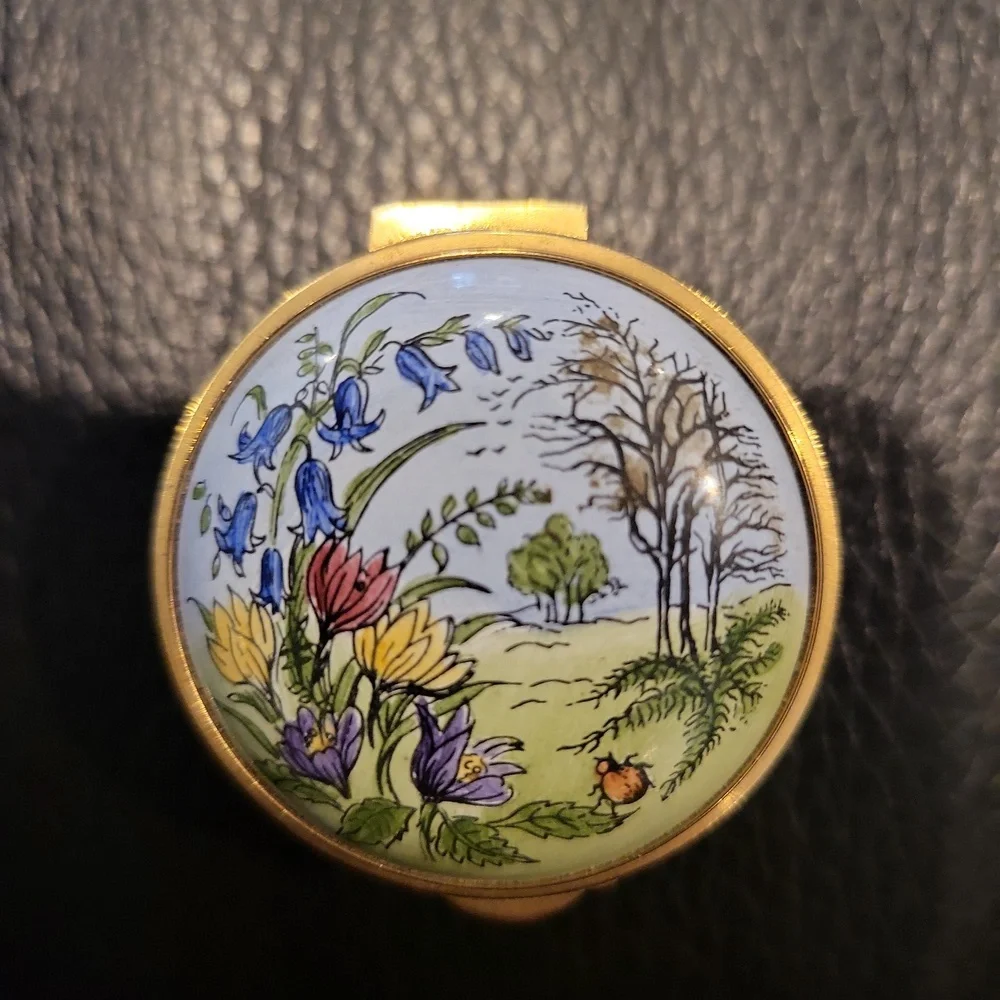 Staffordshire Enamel Hand Painted in the Old Bilston Battery Tradition P…